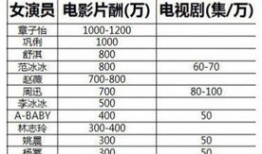 娱乐吃瓜演员名单表格